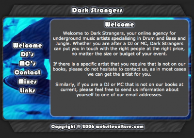 Dark Strangers - Website