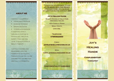 Joy's Healing Hands - Brochure 01